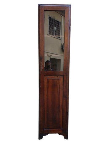 Vitrine - Kastanje - Vetrinetta toscana - H : 180 cm, Antiek en Kunst