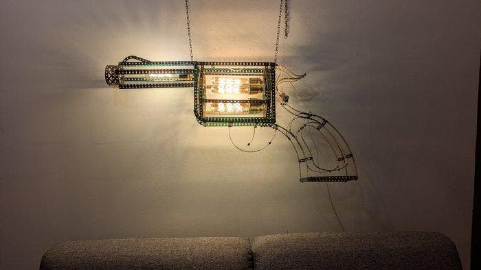 Plafondlamp - Metaal - Artistieke Constructie, Antiek en Kunst, Curiosa en Brocante