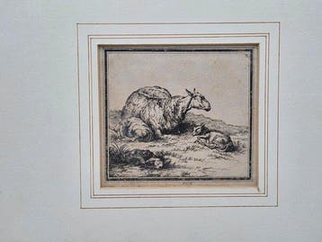 Nicolaes Pietersz. Berchem (1620–1683) - Liggend schaap en