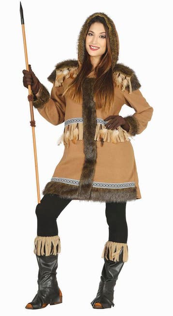 Eskimo Kostuum Dames Bruin, Verzenden, Nieuw