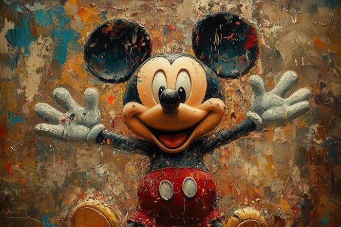 INKognito - Artistic Mickey - XXL, Antiek en Kunst, Kunst | Designobjecten