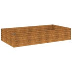Plantenbak 195cm Cortenstaal | Tweede kansje | OP = OP, 100 cm of meer, Zo goed als nieuw, Metaal, Rechthoekig