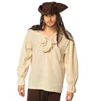 Piraat Blouse Heren Beige, Verzenden, Nieuw