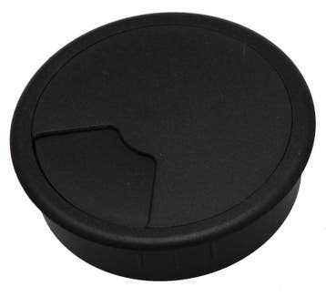 60 Mm Zwarte Kabelbeheer Bureau Grommet - 49.80.018 [2, Doe-het-zelf en Bouw, Verzenden, Nieuw