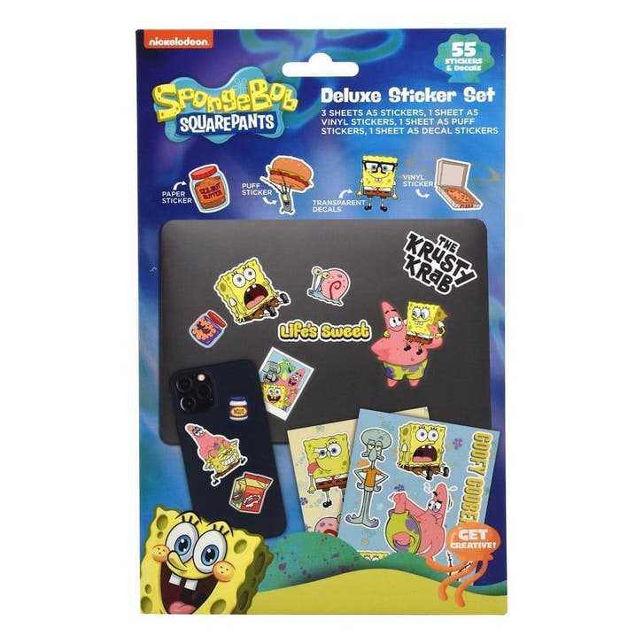 SpongeBob SquarePants Deluxe Sticker Set, Verzamelen, Film en Tv, Nieuw, Ophalen of Verzenden