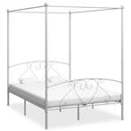 vidaXL Hemelbedframe metaal wit 160x200 cm, Verzenden, Nieuw