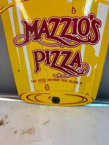 Mazzio’s Pizza – Vintage emaille reclamebord – Amerikaanse
