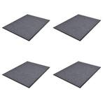 vidaXL Deurmatten 4 st 90x60 cm PVC grijs, Tuin en Terras, Verzenden, Nieuw
