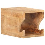 vidaXL Wandfietsenrek 35x25x25 cm massief ruw mangohout, Fietsen en Brommers, Verzenden, Nieuw