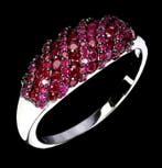 Zonder minimumprijs - Ring Zilver - Birmese robijn, Nieuw