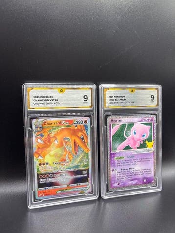 Pokémon - 2 Graded card - Dracaufeu, Mew - GG 9, Hobby & Loisirs créatifs