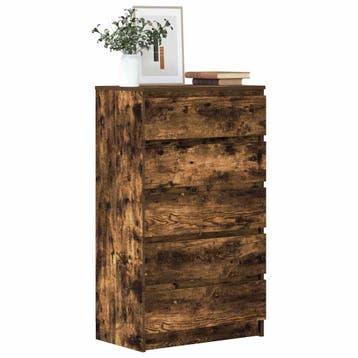 vidaXL Ladekast 60x36x103 cm bewerkt hout gerookt, Huis en Inrichting, Verzenden, Nieuw