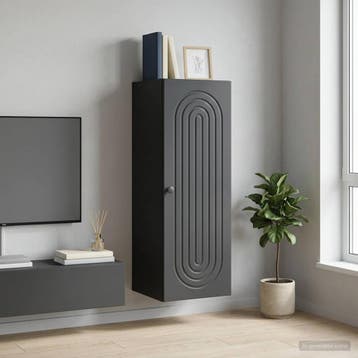 vidaXL Wandkast Zwart 33 x 34,5 x 90 cm Bewerkt hout, Verzenden