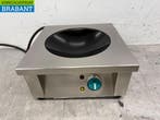 RVS Bohner Inductie Wok Wokplaat met wokpan 5 kW 400V Horeca, Ophalen of Verzenden