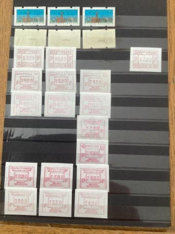 Belgique - Très grande collection de timbres-automates, avec