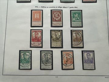 België 1912/1915 - De 5 volledige reeksen uit deze periode, Timbres & Monnaies