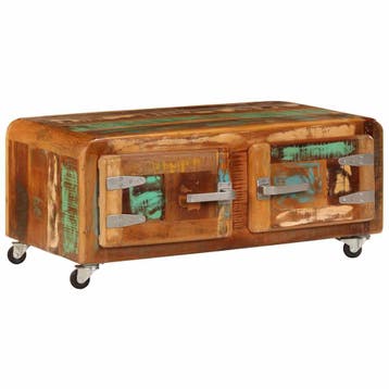vidaXL Salontafel 85x55x40 cm massief gerecycled hout, Verzenden, Nieuw