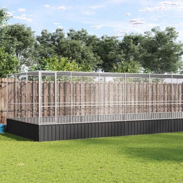 vidaXL Volière met verlengstuk 725x307x212 m staal, Verzenden