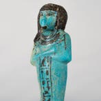 Oude Egypte, Nieuwe rijk faience shabti, 15,5 cm