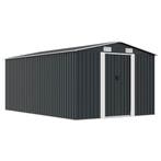 vidaXL Tuinschuur 257x392x181 cm metaal antracietkleurig, Tuin en Terras, Verzenden, Nieuw