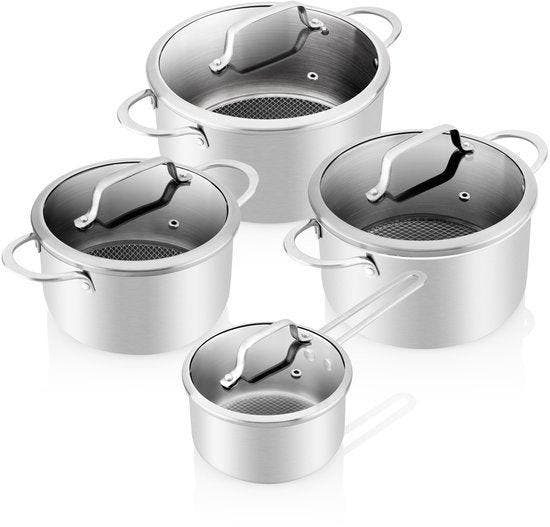 2dekans | ETA HoneyComb Pannenset voor Inductie en alle, Articles professionnels, Horeca | Équipement de cuisine, Enlèvement ou Envoi