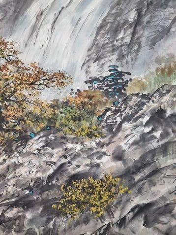 Autumn Waterfall at Manpokdong Valley - Jang-chun -, Antiek en Kunst