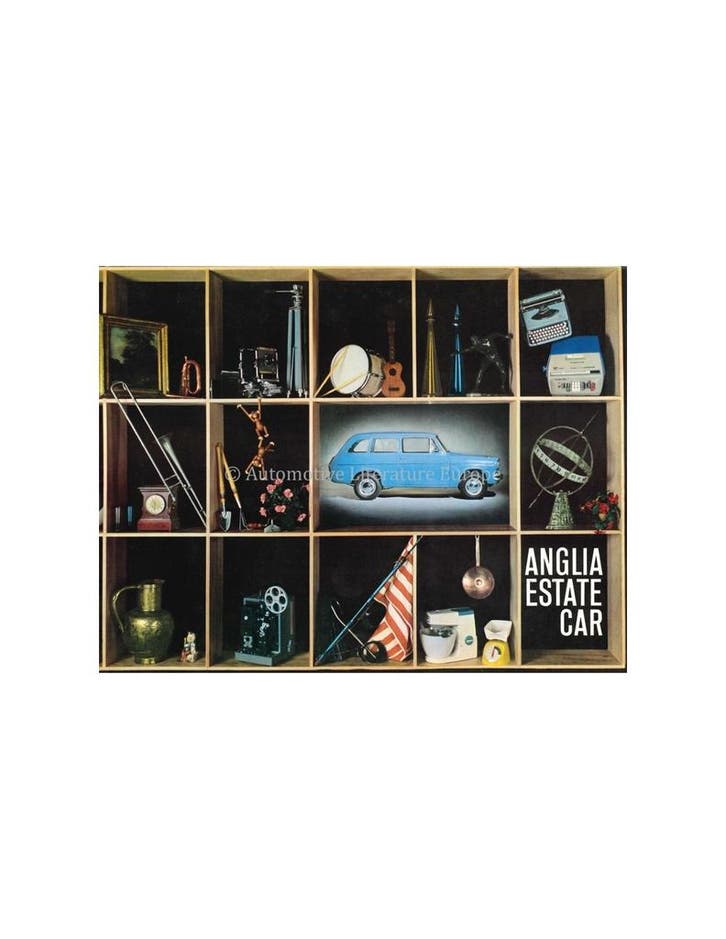 1963 FORD ANGLIA ESTATE BROCHURE NEDERLANDS, Boeken, Auto's | Folders en Tijdschriften, Ophalen of Verzenden