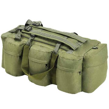 vidaXL Plunjezak 3-in-1 legerstijl 45 L olijfgroen, Verzenden