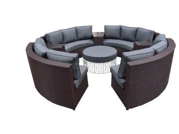 Veiling - Diningset / Tuinset incl. kussens 8-delig, Tuin en Terras, Tuinsets en Loungesets, Nieuw