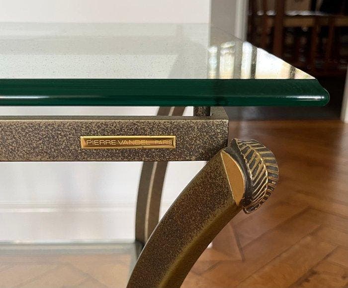 Pierre Vandel Paris - Bijzettafel - Brons - Twee, Antiek en Kunst, Curiosa en Brocante