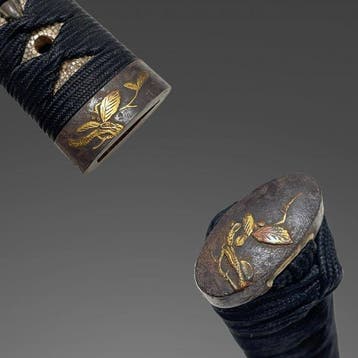 Katana - Antique Nihonto Koshirae pour WAKIZASHI, Aoi Tsuab