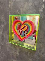 KIRAS - HEART LOVE MIRROR ! lime 25x25cm