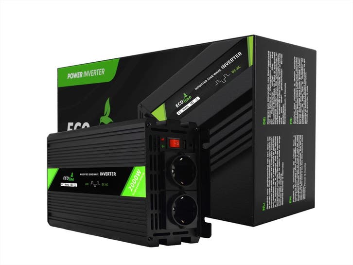 Omvormer 24V Naar 220V/230V - 2000w  - Gemodificeerde sinus, Autos : Pièces & Accessoires, Électronique & Câbles, Envoi