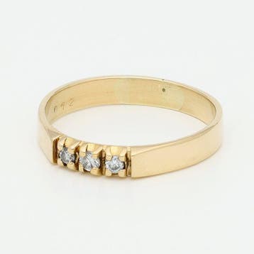 Bague - 18 carats Or jaune Diamant (Naturelle), Bijoux, Sacs & Beauté