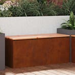vidaXL Tuinbank Roestig Cortenstaal, Tuin en Terras, Tuinsets en Loungesets, Verzenden, Nieuw