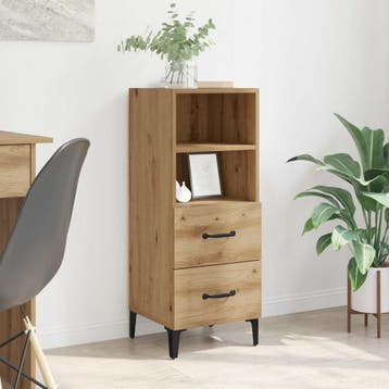 vidaXL Dressoir artisanaal eikenkleurig 34 x 34,5 x 90 cm, Verzenden