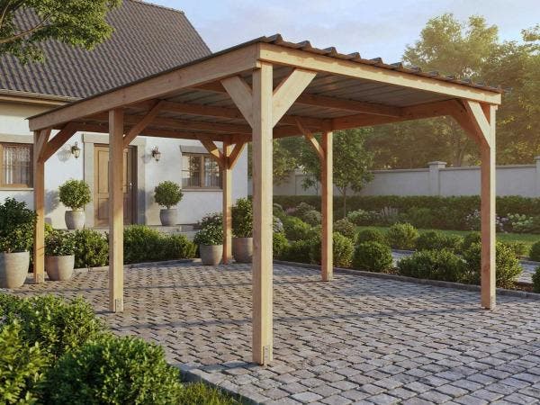 Veiling - Douglas overkapping 1210x410x210 cm, Tuin en Terras, Overkappingen, Nieuw