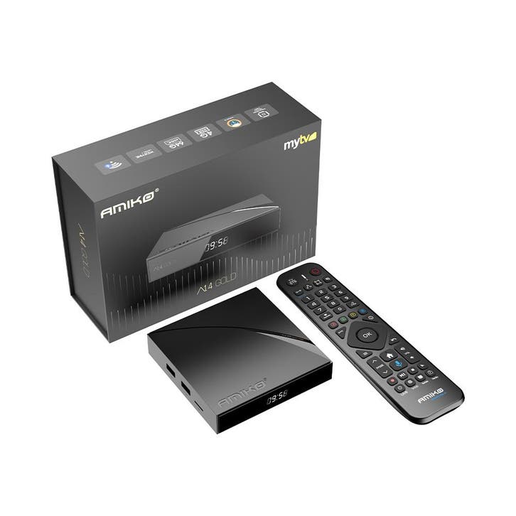 Amiko A14 Gold IPTV Set Top Box - Media streamer, TV, Hi-fi & Vidéo, Télévisions, Enlèvement ou Envoi