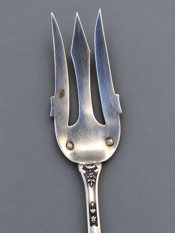 Fourchette à gâteau (3) - Argent 950 - Service à, Antiquités & Art