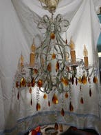 Lampe à suspendre - Verre de Murano - lustre vintage, Antiquités & Art