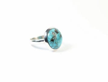 Tibetaans turkoois Ring / cabochon / nieuw- 4.92 g - (1)
