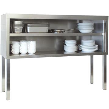 Tafelopbouwkast | RVS | Open Vak | Diepte 400 | Hoogte 1150, Verzenden