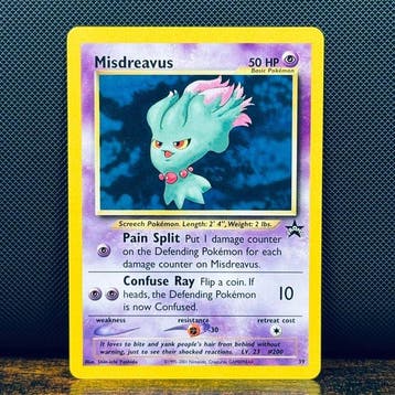 Pokémon Card - Misdreavus Black Star Promo 39 - Pokémon