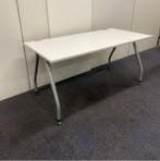 werndl verstelbaar bureau, 160x80cm, wit blad - grijze poten, Huis en Inrichting, Bureaus, In hoogte verstelbaar, Gebruikt