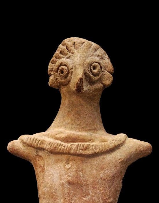 Mesopotamisch Terracotta - Vruchtbaarheidsbeeldje -, Verzamelen, Mineralen en Fossielen