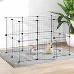 vidaXL Huisdierenkooi met deur 20 panelen 35x35 cm staal, Verzenden, Nieuw