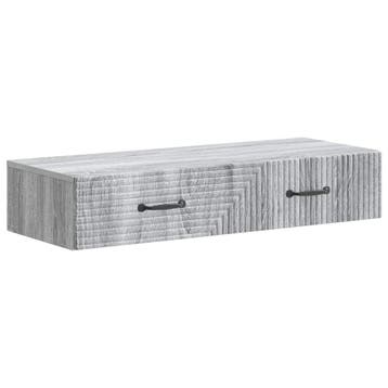 vidaXL Wandgemonteerde Zijtafel Grijs sonoma 87,5 x 34,5 x, Verzenden, Nieuw