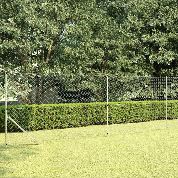 vidaXL Gaashek met palen 15x1,5 m gegalvaniseerd staal, Jardin & Terrasse, Clôtures de jardin, Envoi