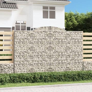 vidaXL Schanskorf gewelfd 300x50x200/220 cm gegalvaniseerd, Tuin en Terras, Verzenden, Nieuw