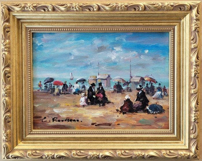 Camille Rousseau (1949) - Dimanche en Normandie ~, Antiek en Kunst, Kunst | Schilderijen | Klassiek